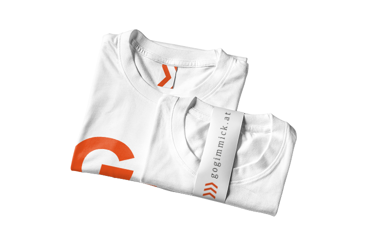 Gefaltete Werbe-T-Shirts mit Logobanderole